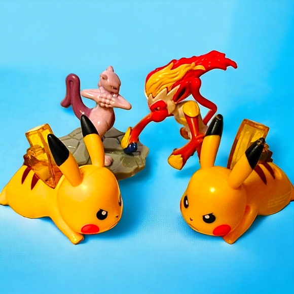 Four (4) Vintage Collectible McDonald's Pokemon Toys - Pikachu Mewtwo Infernape - Picture 6 of 6